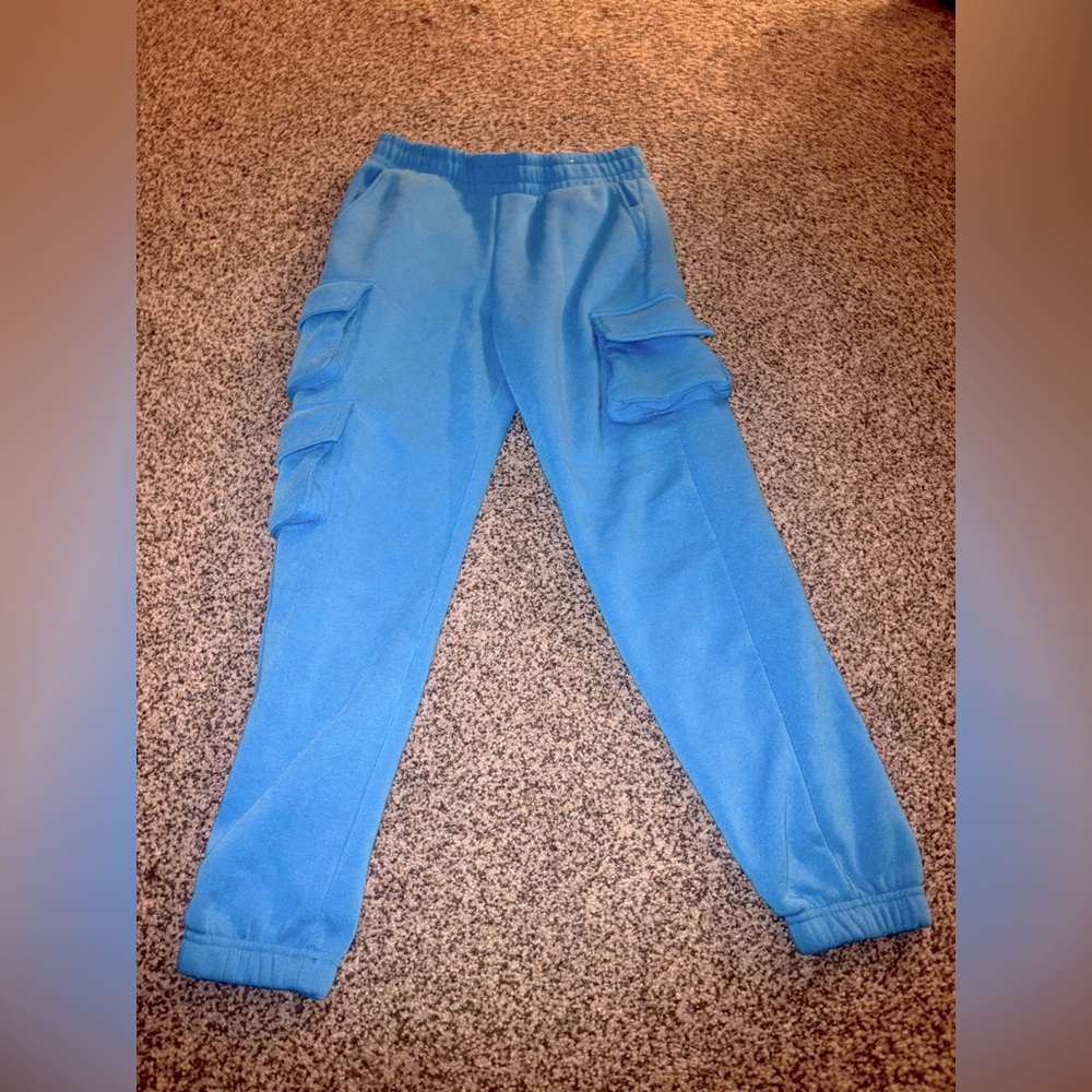 Rue21 Blue Cargo Sweatpants with Side Pockets